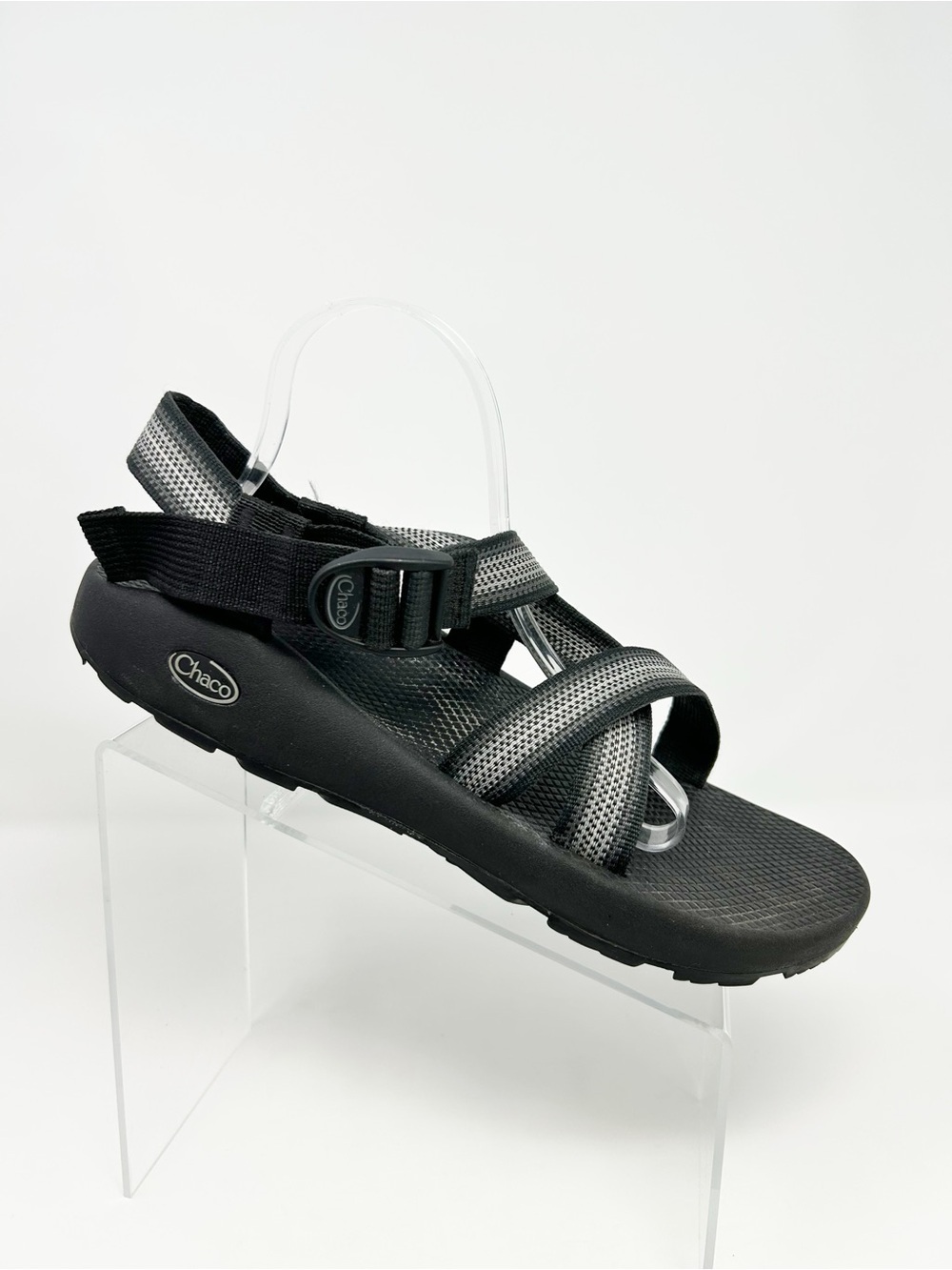 Chaco Z/1 Classic Sport Sandals Men's Split Gray/Black Adjustable Straps Size 12